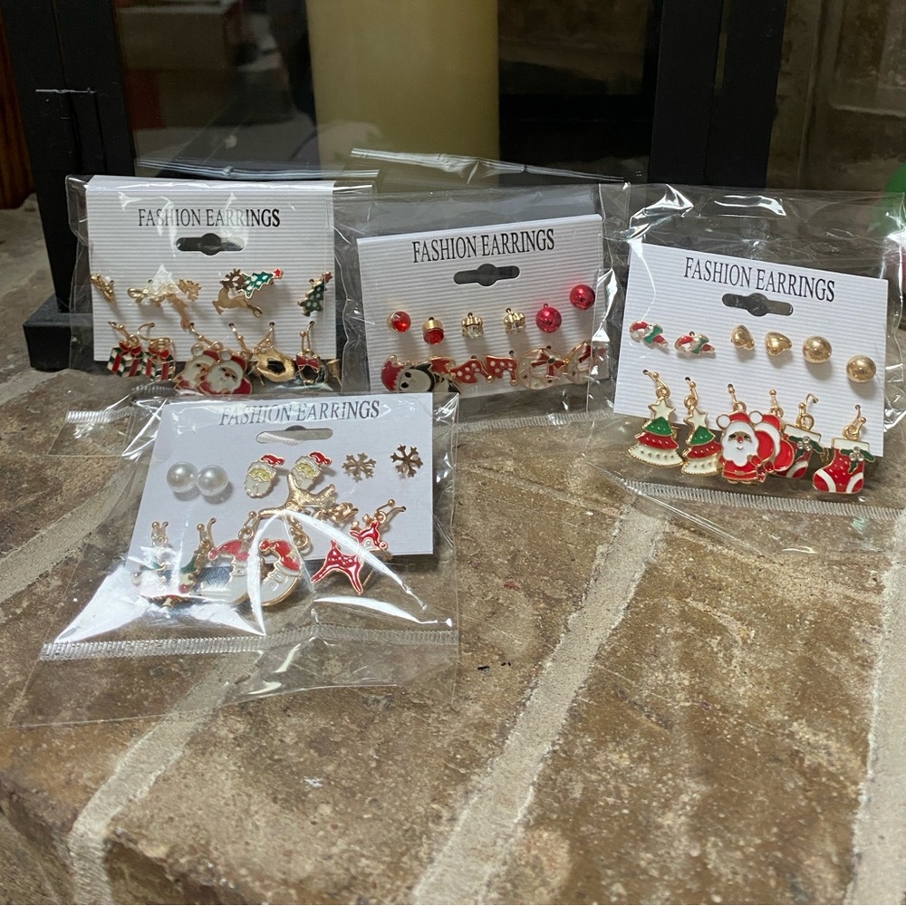 NEW 24 PAIRS Christmas Earrings Perfect for Advent Calendar